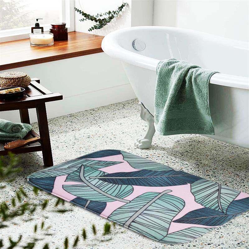 Watercolor Inspired Bath Mat Kalsten