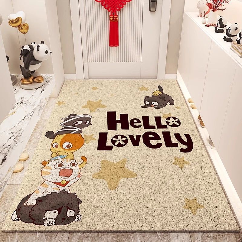 Playful Cat-Themed Area Mat