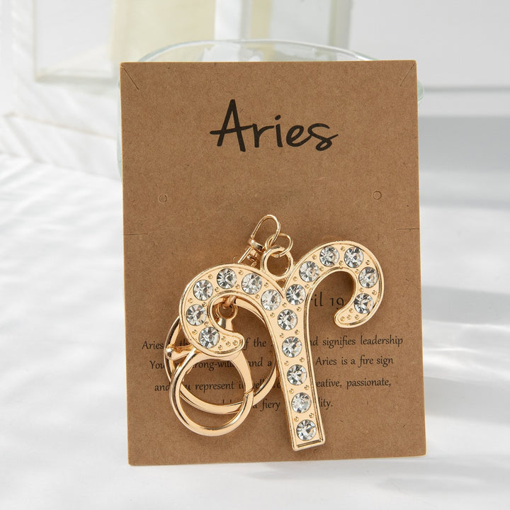 Keychain with Sparkling Bull Symbol Kalsten