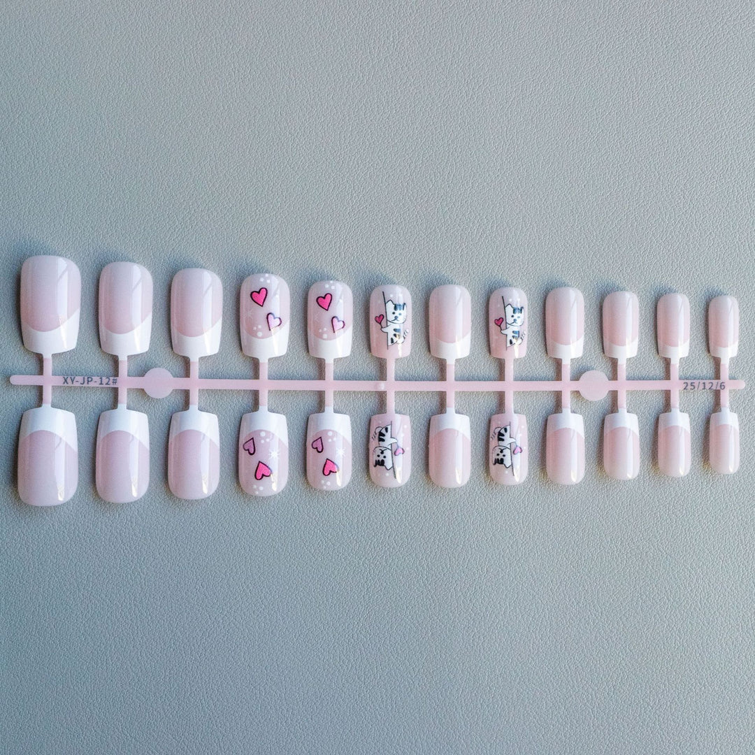 Cute Cat-Themed Nail Art Set