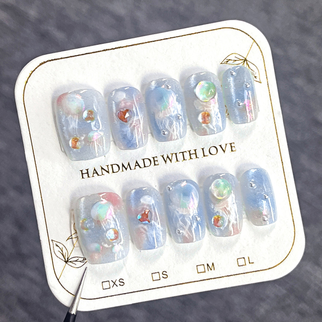 Artistic Premium Nail Extensions with Unique Artistic Accents Kalsten