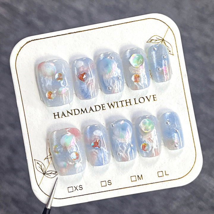 Artistic Premium Nail Extensions with Unique Artistic Accents Kalsten