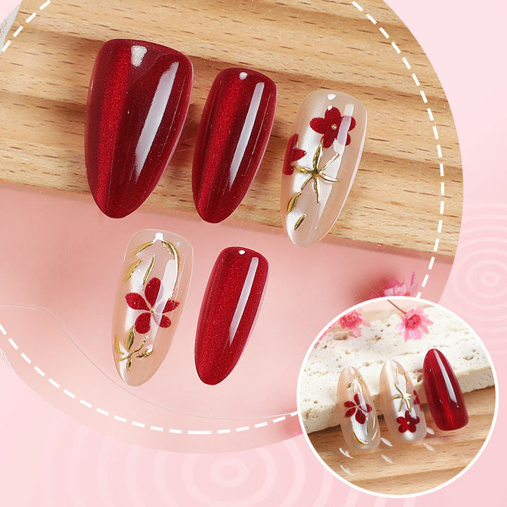 Floral-Design Press-On Nail Set