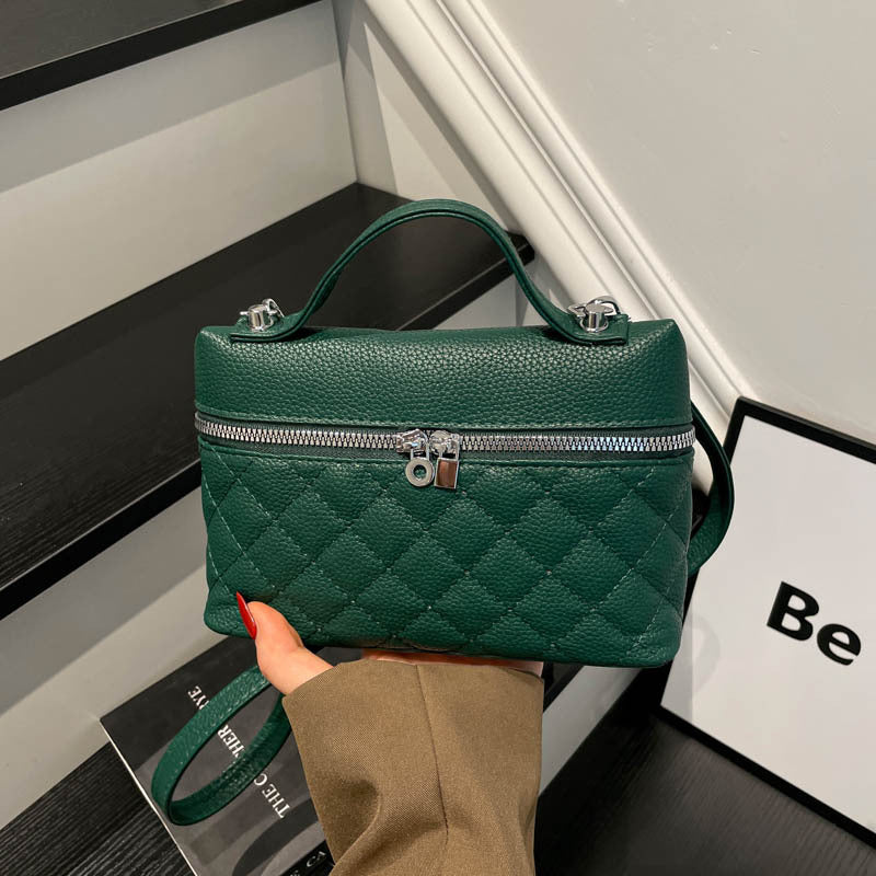 Quilted Leather Crossbody Handbag