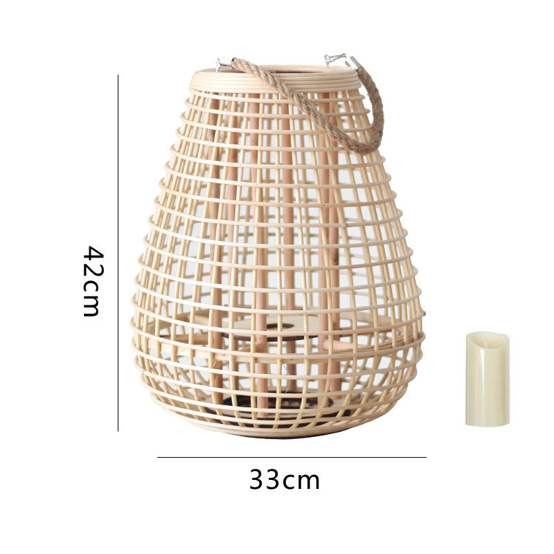 Decorative Rattan Lantern with Carry Handle Kalsten