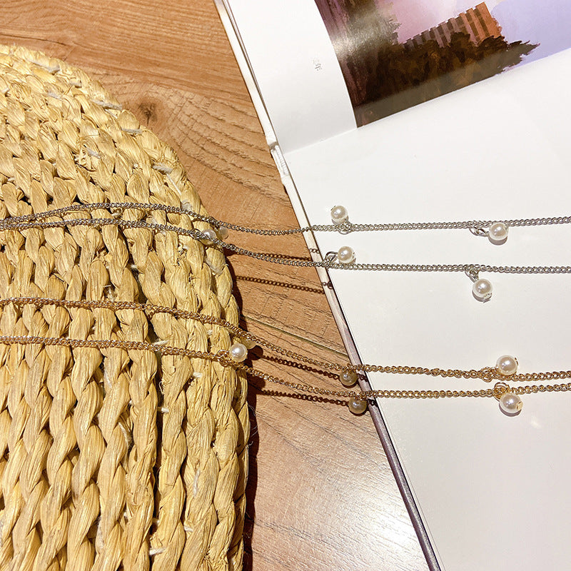 Fashionable glasses holder chain with pearl pendants Kalsten