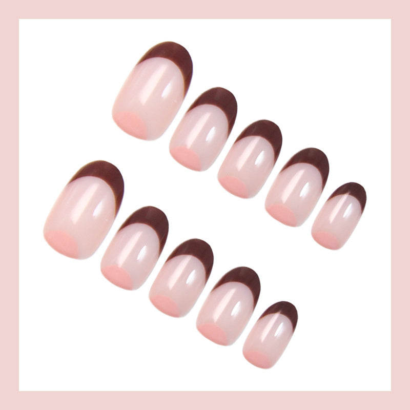 Acrylic nail set with elegant French tips and high-quality details Kalsten