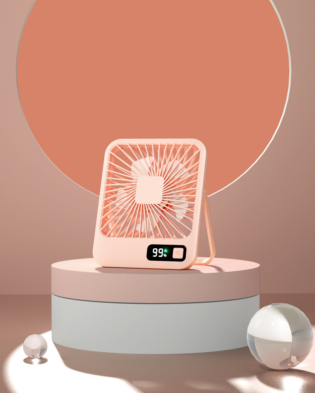 Women Portable USB Fan with LED Display Kalsten