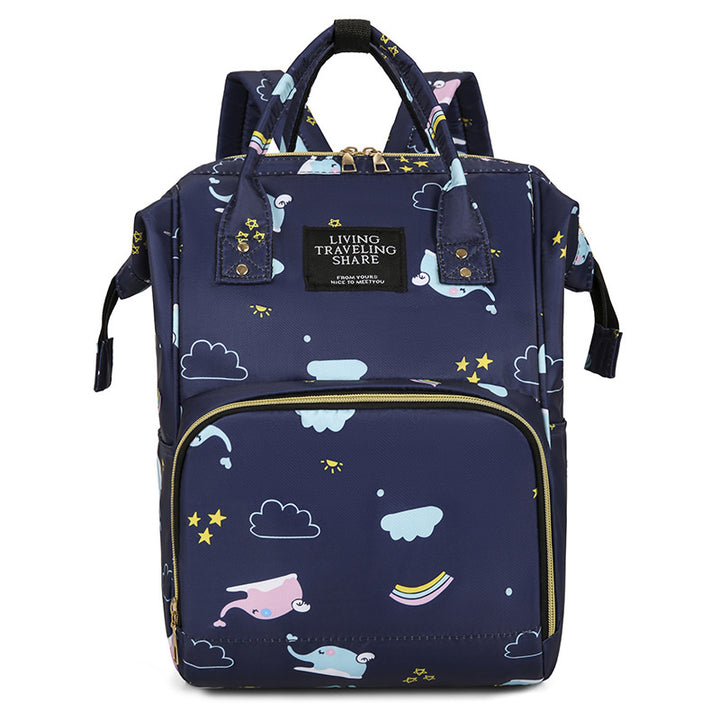Whimsical Print Multi-Functional Baby Backpack Kalsten
