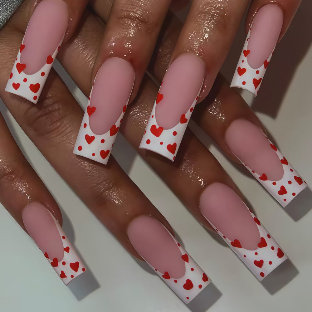 Artificial nails with heart design Kalsten