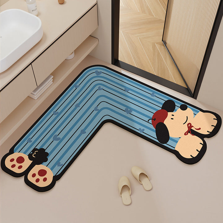 Fun Cartoon Dog Shaped Bath Mat