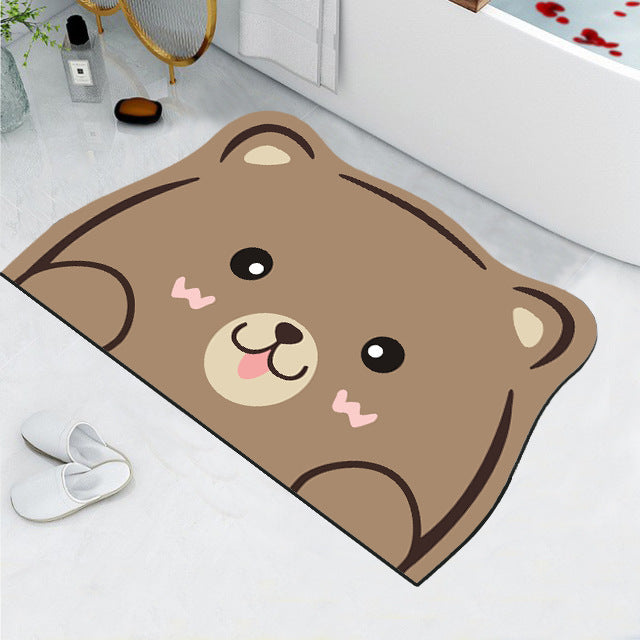 Cute Cat Design Bath Mat Kalsten