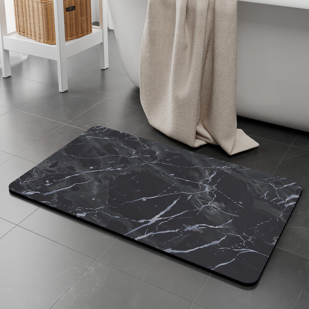 Elegant Marble Design Bath Mat