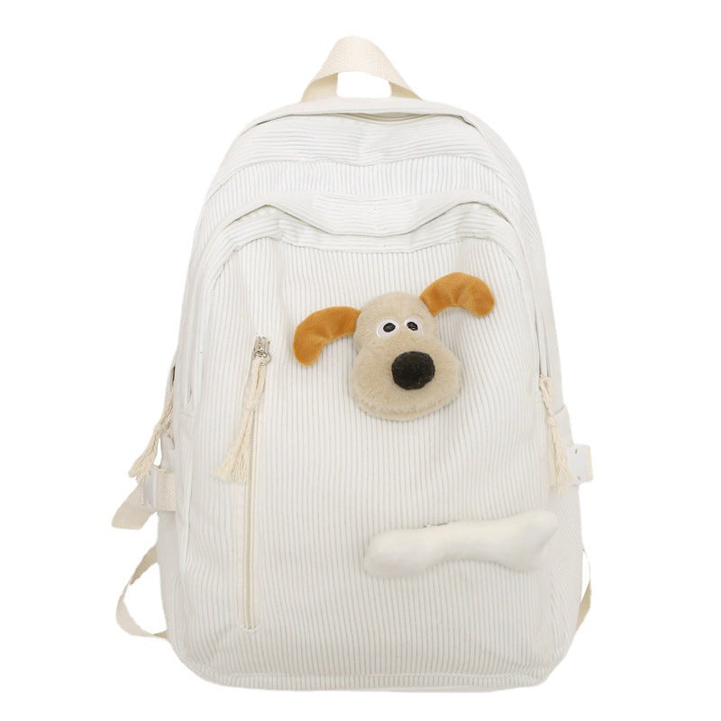 Playful Plush Dog-Themed Backpack