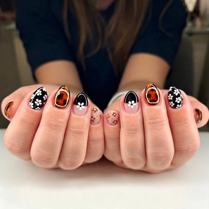 Manual Decorative Press-On Nail Art Set