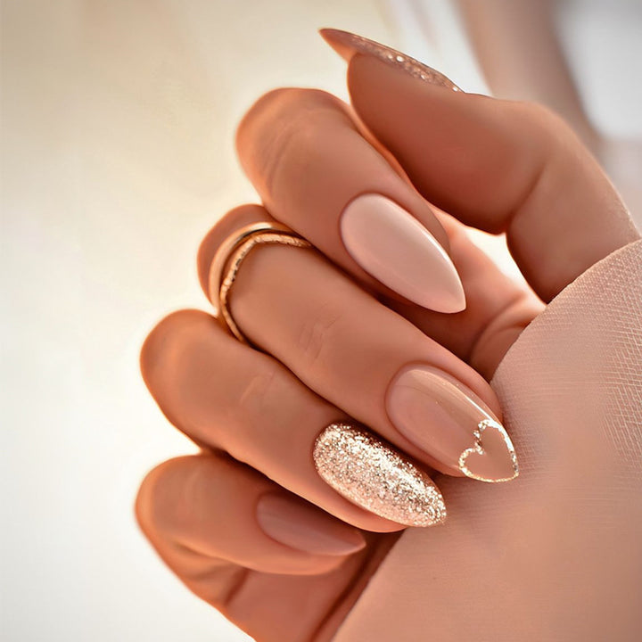 Elegant Heart-Designed Press-On Nail Tips Kalsten