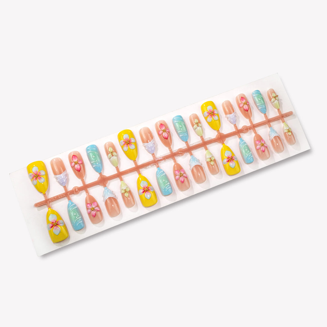 Decorative Floral Press-On Nail Art Set Kalsten 1790636705