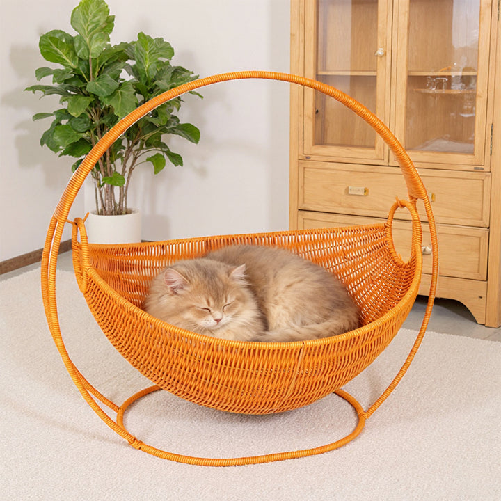 Modern Wicker Fruit Bowl with Stand Kalsten