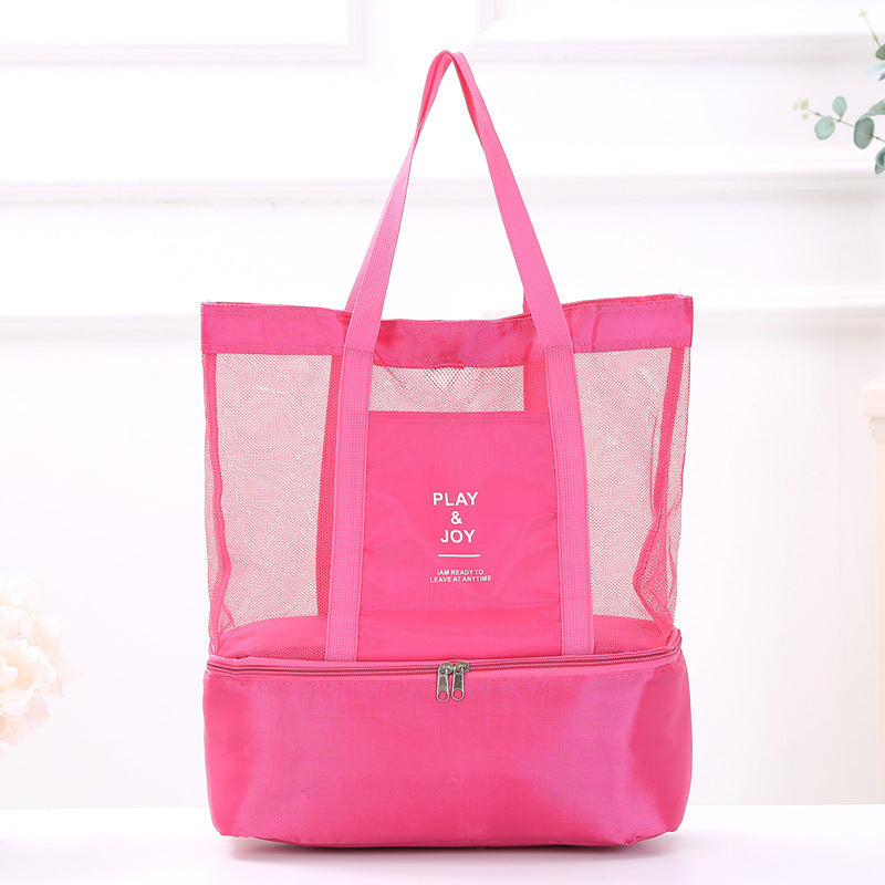 Versatile Multi-Pocket Mesh Beach Tote Kalsten