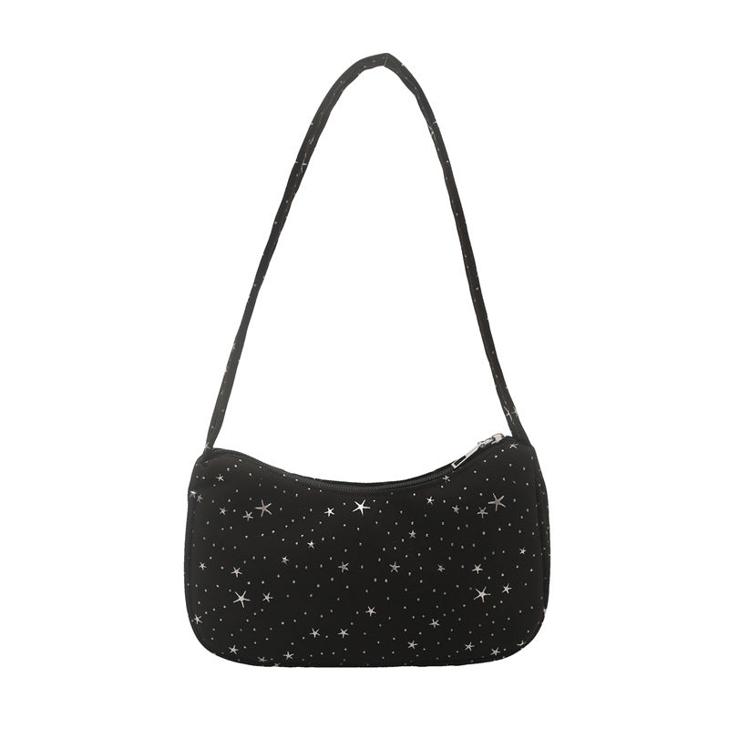 Space-Patterned Shoulder Bag