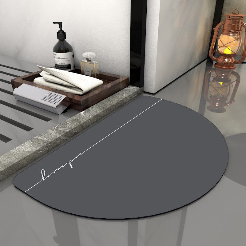 Round Floral Patterned Area Mat