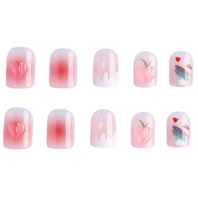 Creative nail art with fruit and flower motifs Kalsten