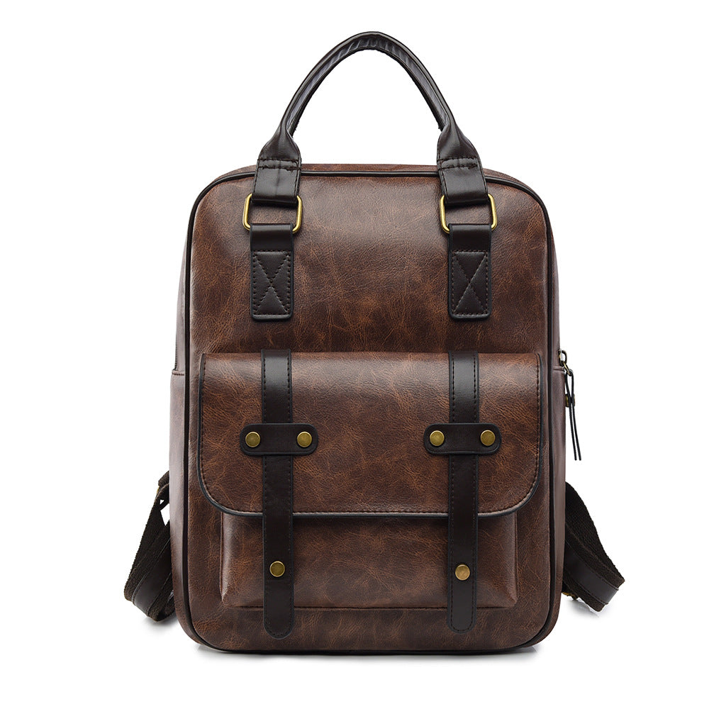Vintage Leather Multi-Functional Backpack Kalsten