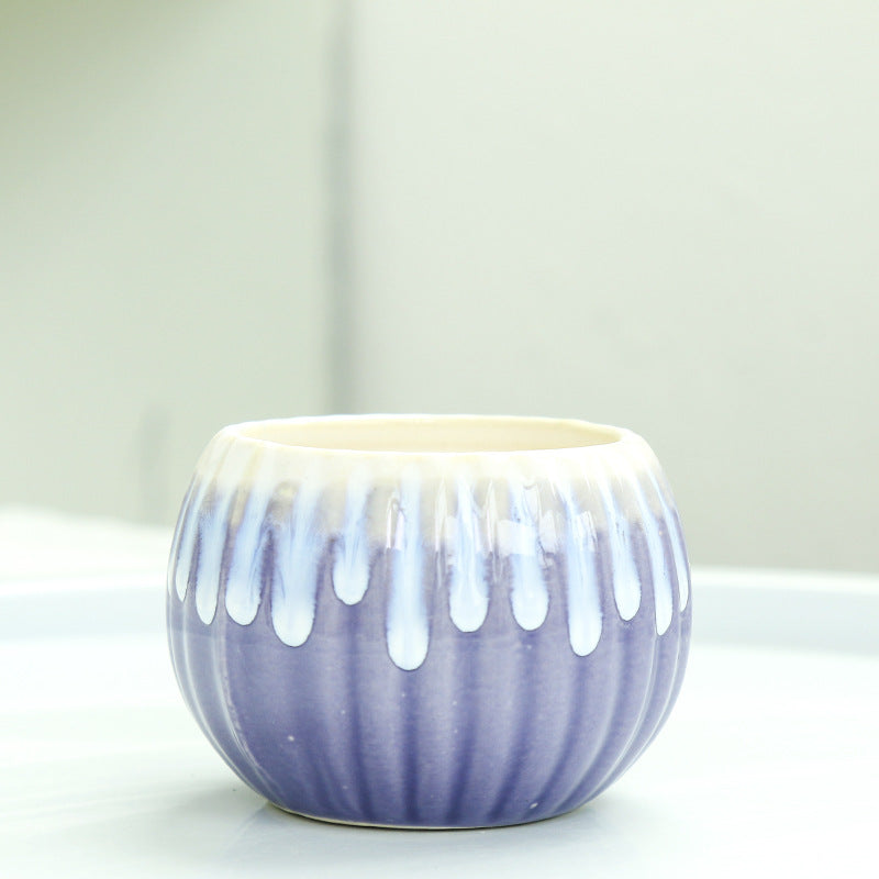 Ribbed Ceramic Planter Kalsten
