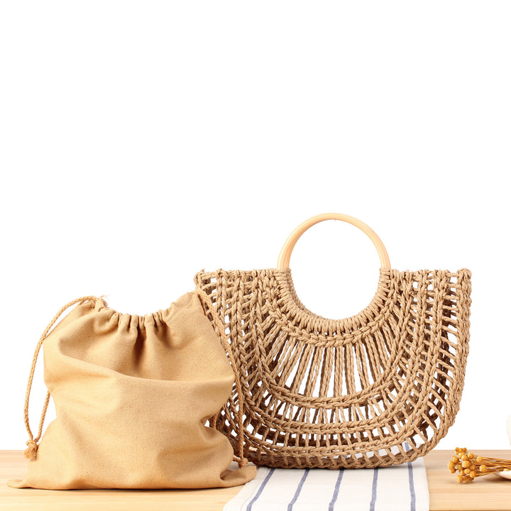 Handcrafted Trend Bag Made of Natural Wicker Kalsten