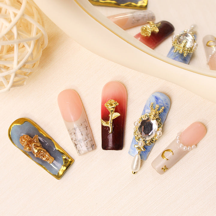Acrylic nails with luxurious embellishments Kalsten