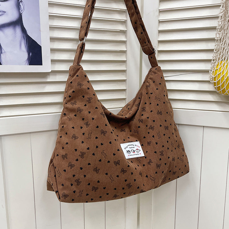 Cotton Blend Casual Hobo Bag