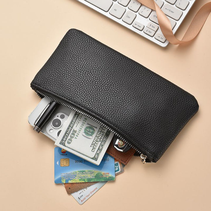 Premium Zippered Leather Pencil Case