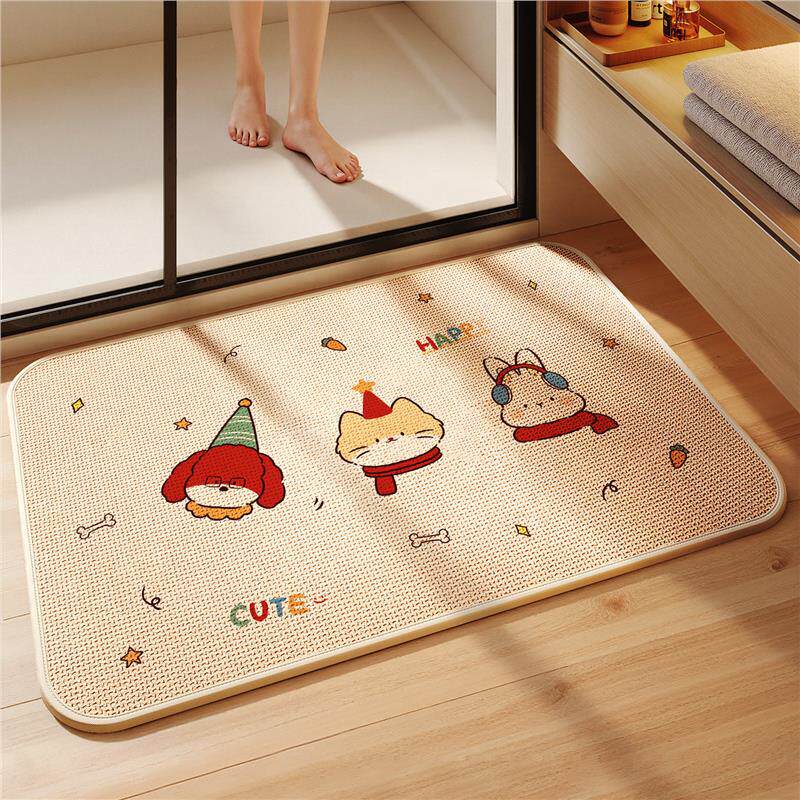 Cute Animal-Themed Non-Slip Bath Mat for Bathroom