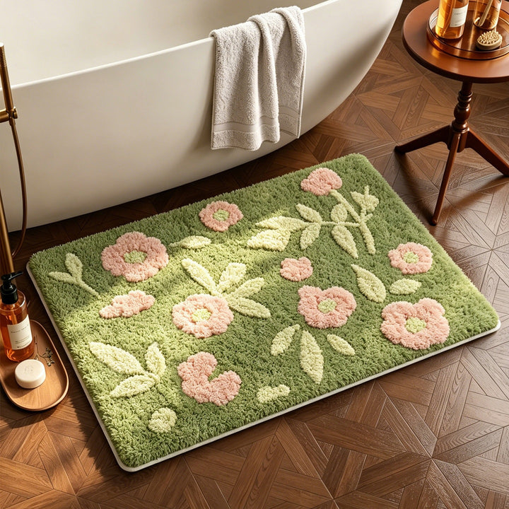 Ghost-Themed Plush Bath Mat for Bathroom