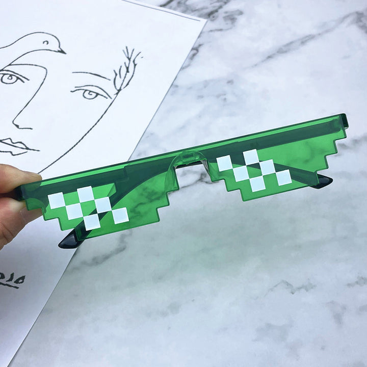 Geometric Pixelated Frame Sunglasses Kalsten