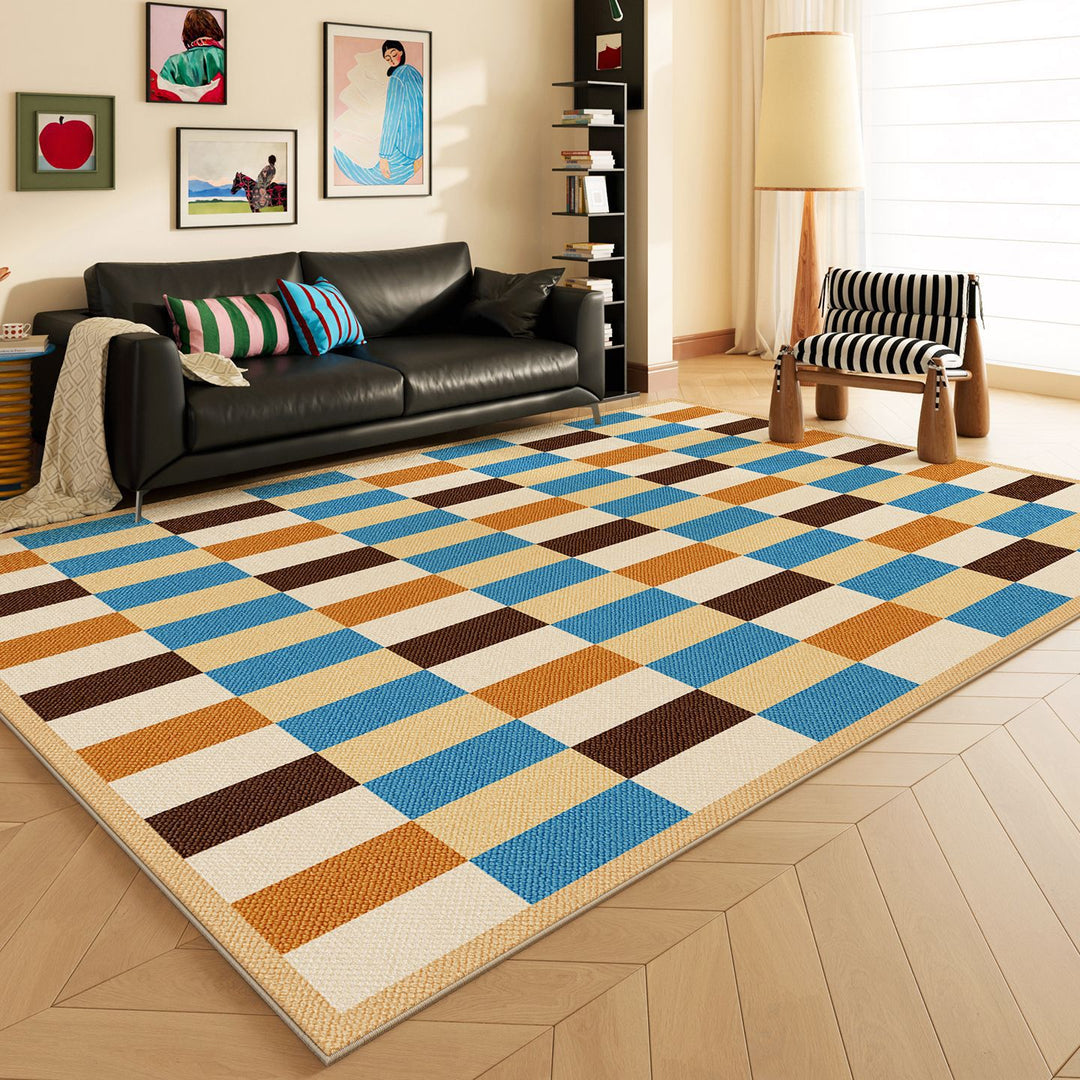 Soft Checkered Area Rug Kalsten