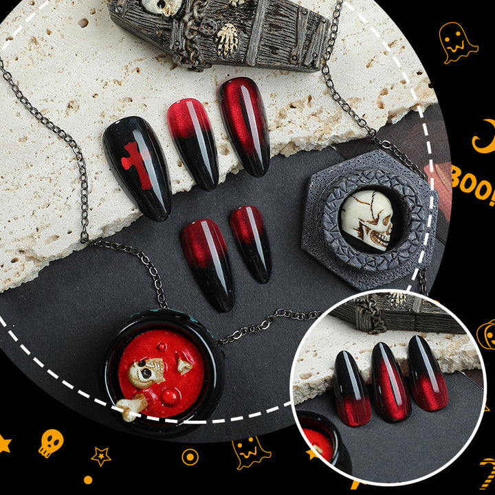 Edgy Gothic Press-On Nail Art Set Kalsten