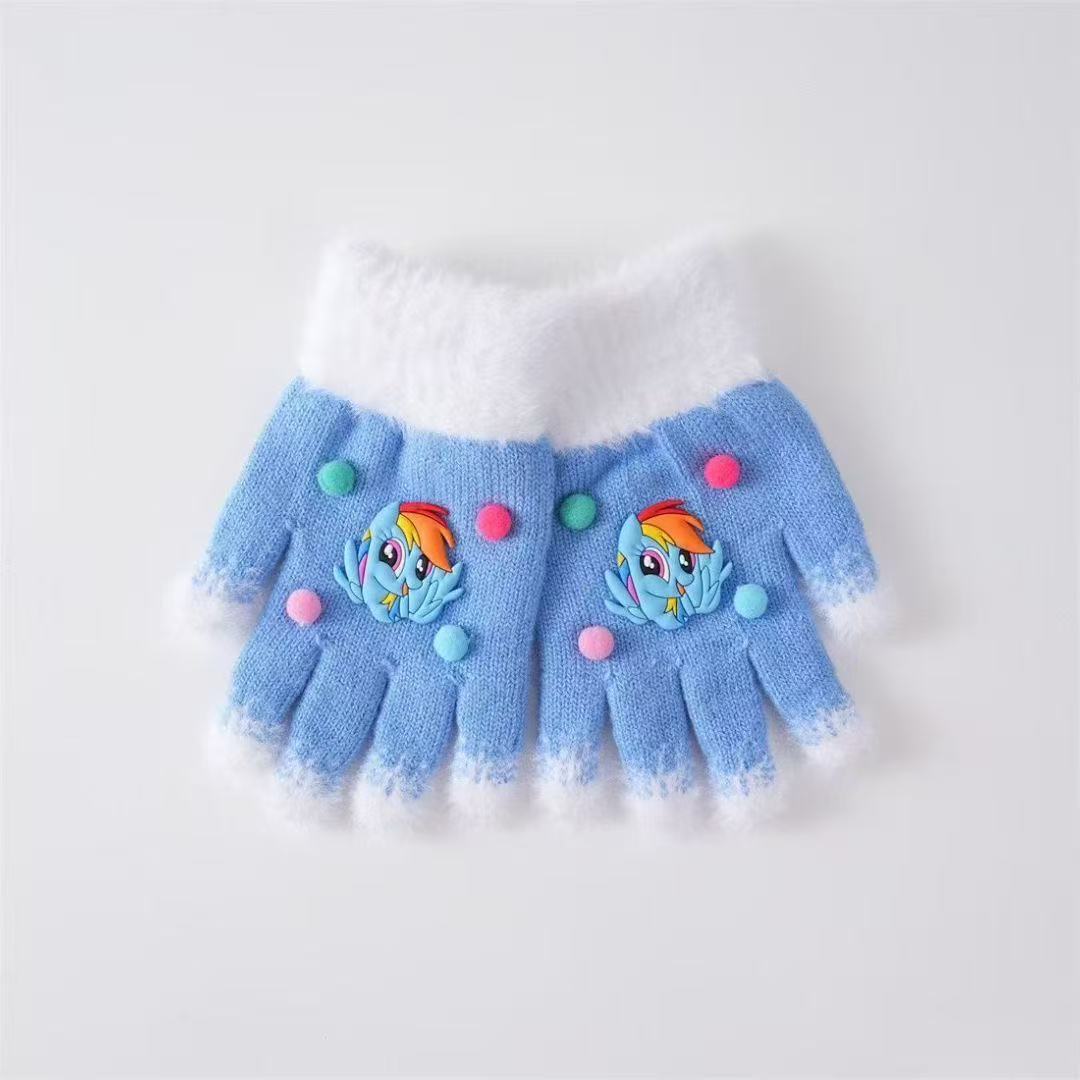 Cute Plush Cartoon-Themed Fingerless Gloves Kalsten