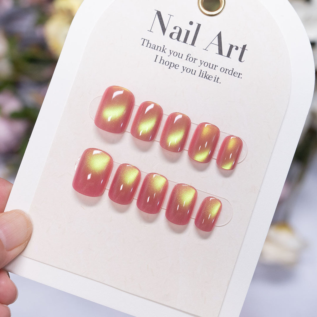 Glossy Decorative Press-On Nail Set