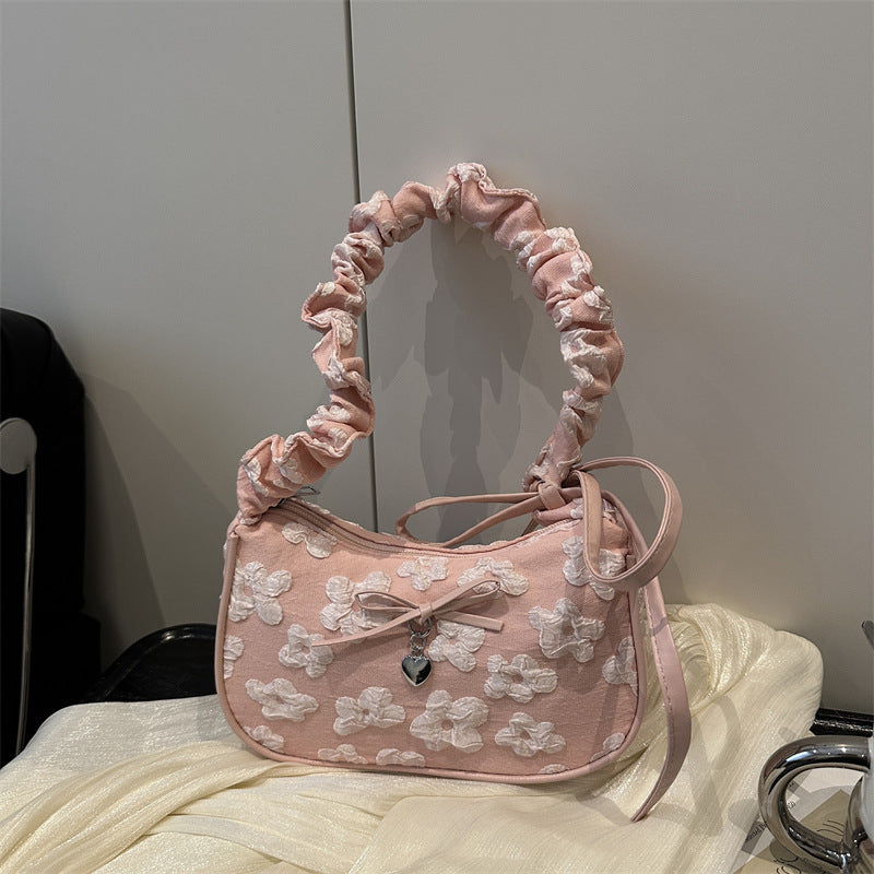 Elegant Floral Embellished Shoulder Bag Kalsten