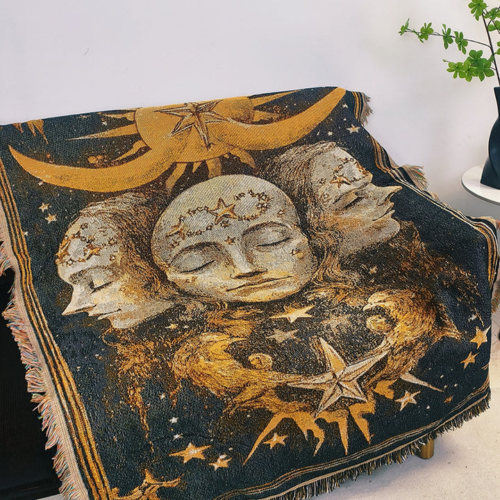 Astrological Themed Tapestry Blanket