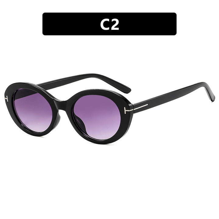 Ladies fashionable sunglasses with innovative oval frame and UV protection Kalsten