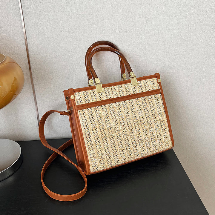 Elegant Woven Handheld Tote