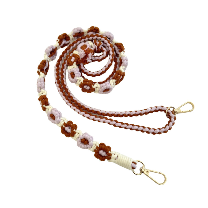 Macrame Pet Leash with Floral Detailing Kalsten