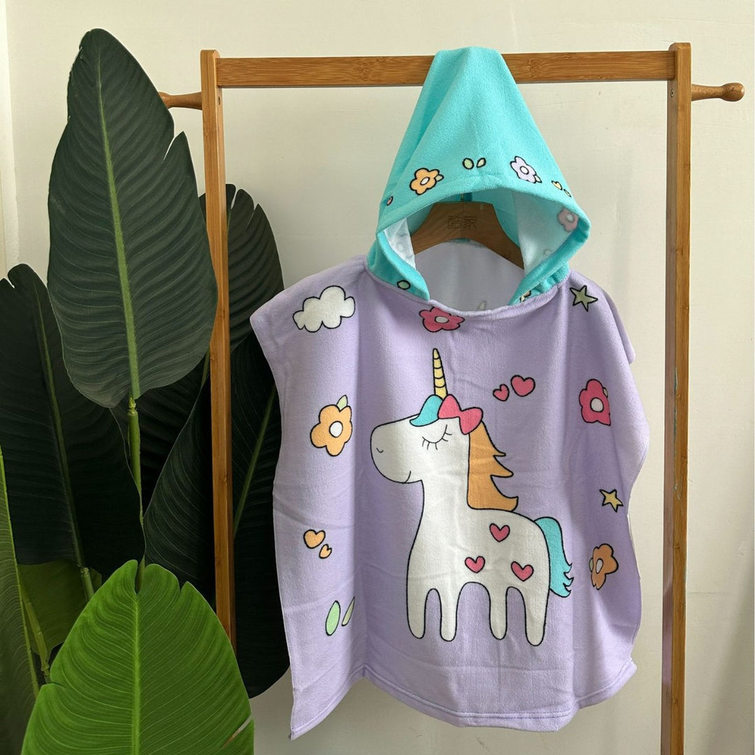 Kids' Shark-Themed Hooded Towel Poncho Kalsten