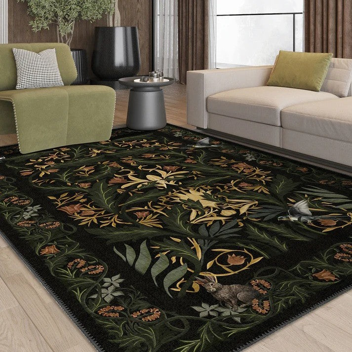 Botanical Pattern Area Rug