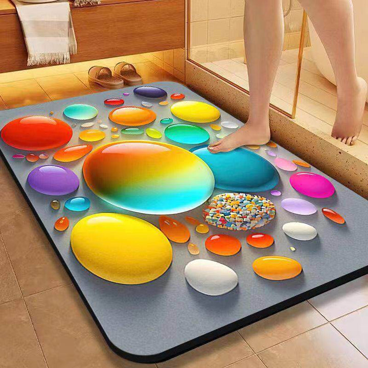 Natural Stone Patterned Bath Mat Kalsten