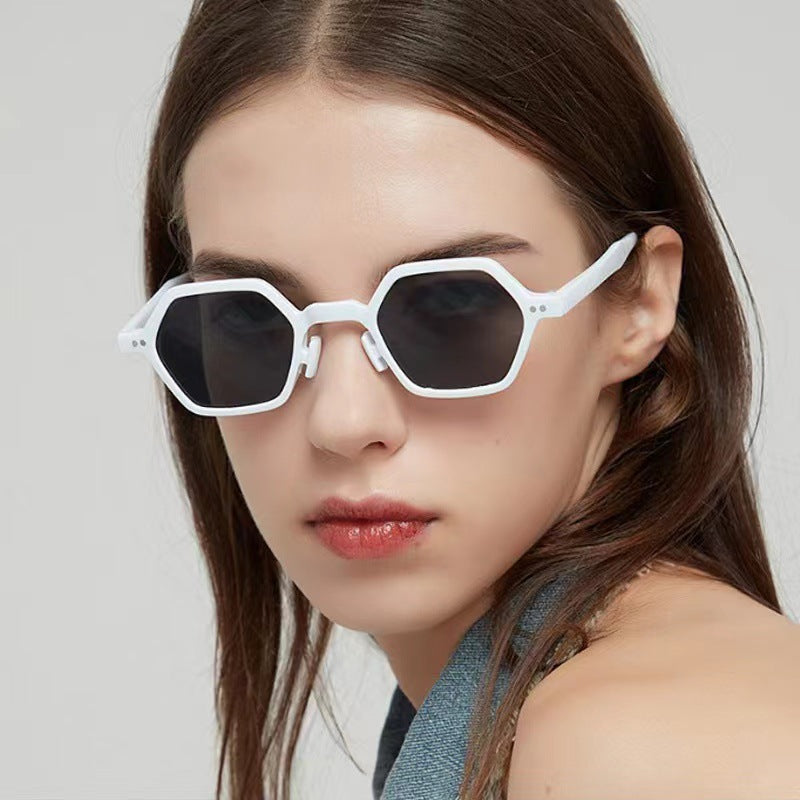 Women's Geometric Sunglasses in Modern Hexagon Design Kalsten
