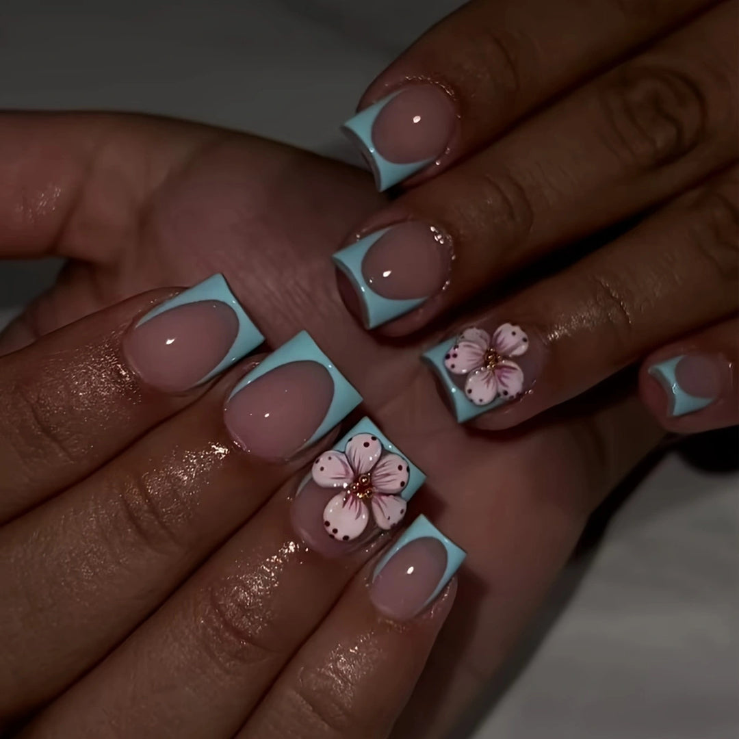 Floral Acrylic Nail Art Enhancements Kalsten