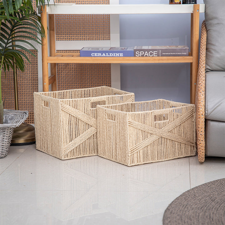 Handcrafted Woven Storage Bins Kalsten